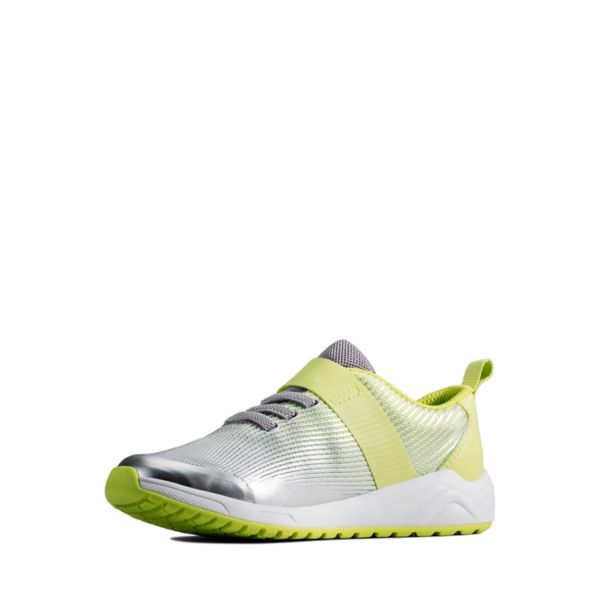 Clarks Boys Aeon Pace Kid Casual Shoes Silver | CA-4132085